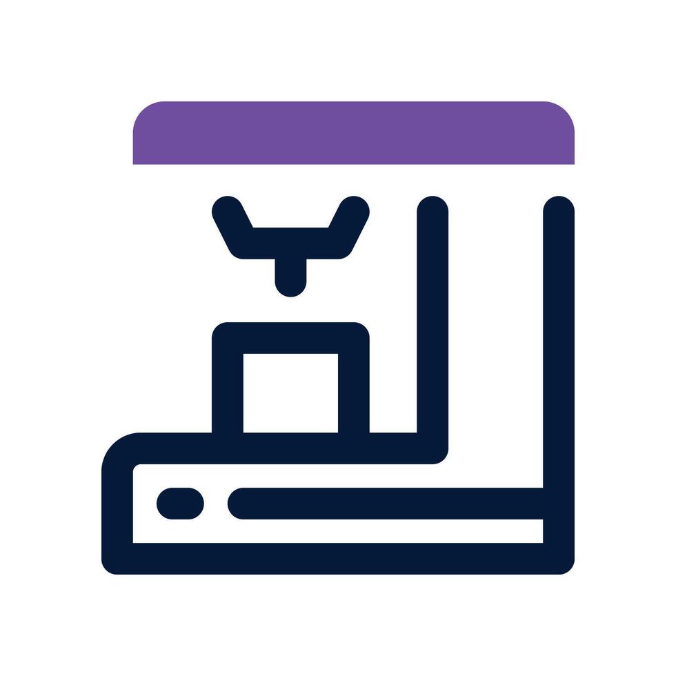 coffee machine icon. dual tone icon for your website, mobile, presentation, and logo design. vector