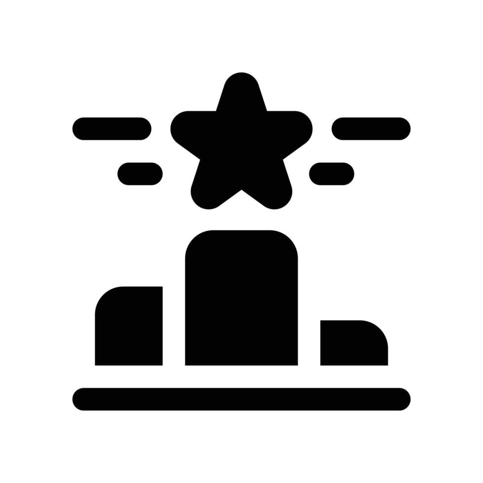 podium icon. glyph icon for your website, mobile, presentation, and logo design. vector