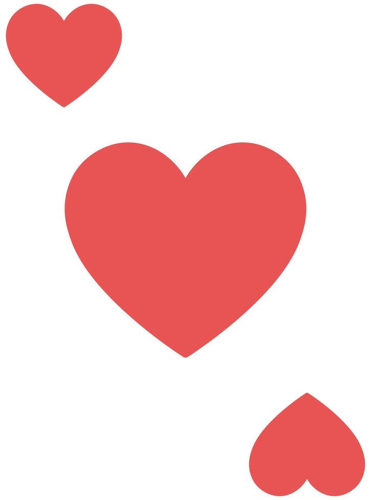 Hearts card isolated on white background vector