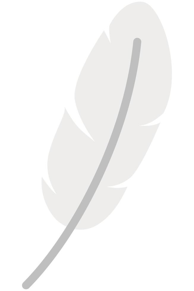 Feather flat icon isolated on white background. vector