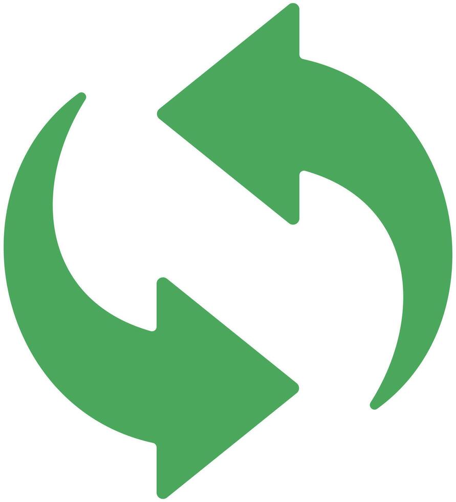 Recycle flat icon for graphic design isolated on white background. vector
