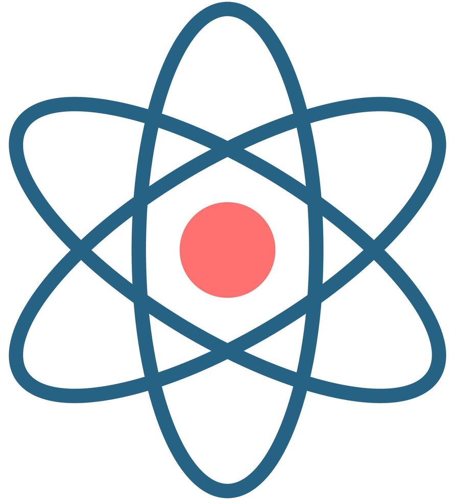 Flat atom logo icon design isolated on white background. vector
