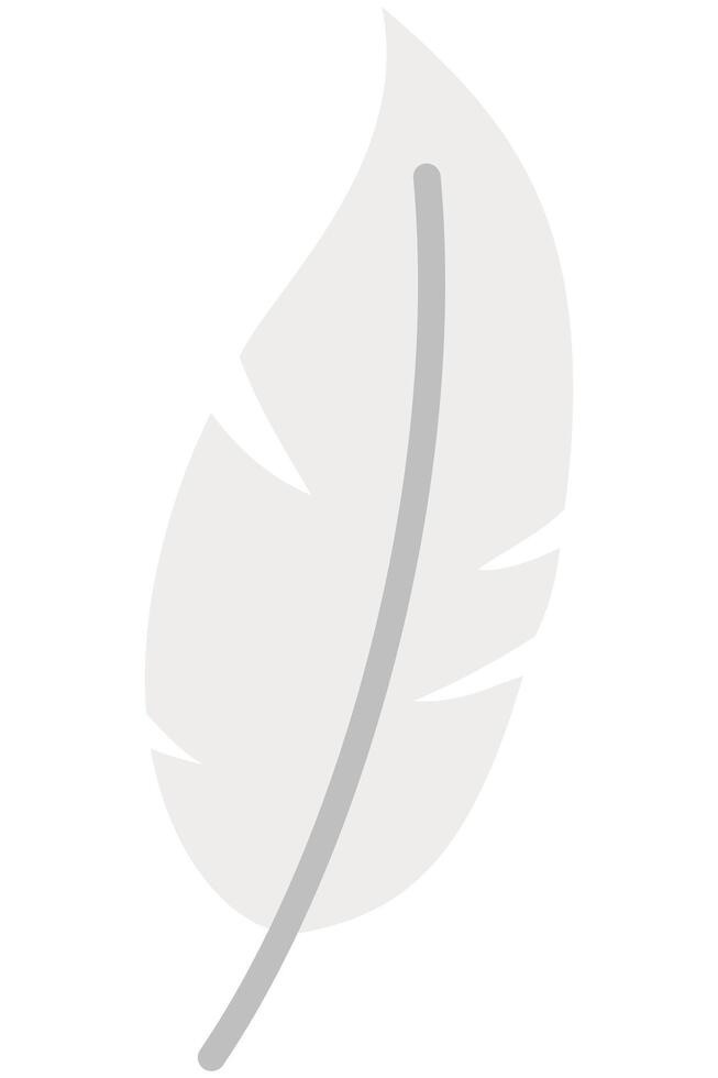 Feather flat icon illustration isolated on white background. vector