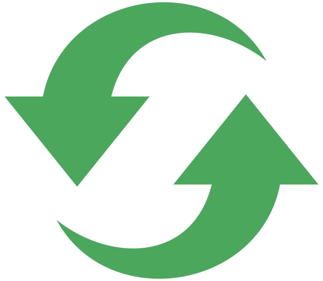Recycling flat symbol isolated on white background. vector