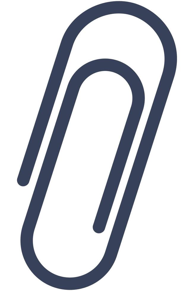 Navy paper clip flat icon isolated on white background. vector