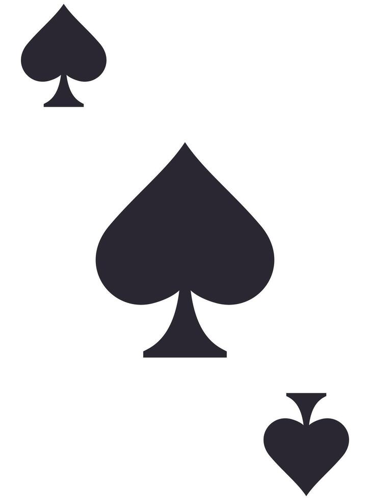 Spades card isolated on white background. vector