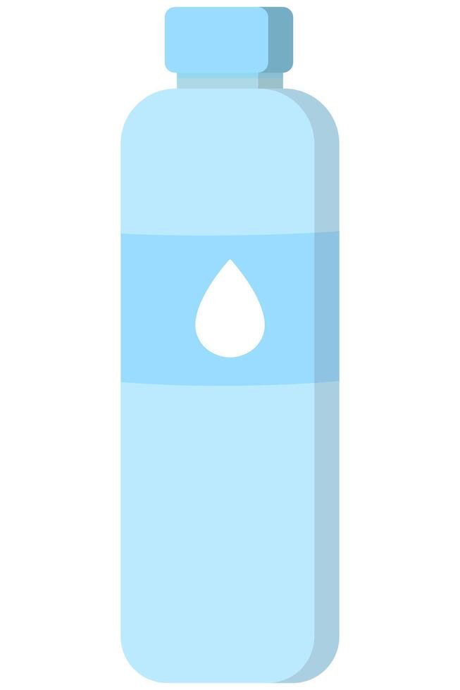 Bottle of water icon in flat style isolated on white background. vector