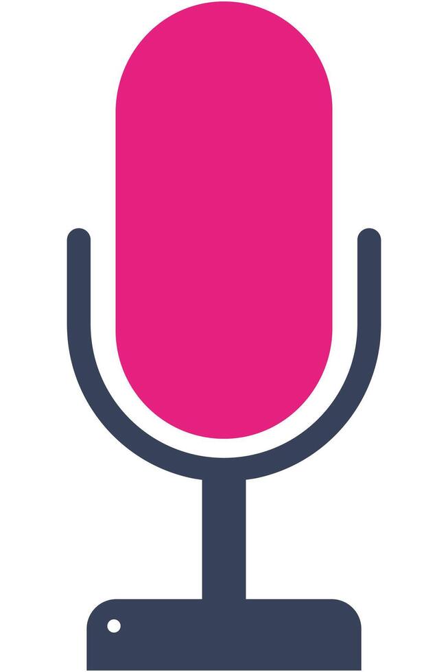 Microphone flat illustration isolated on white background. vector