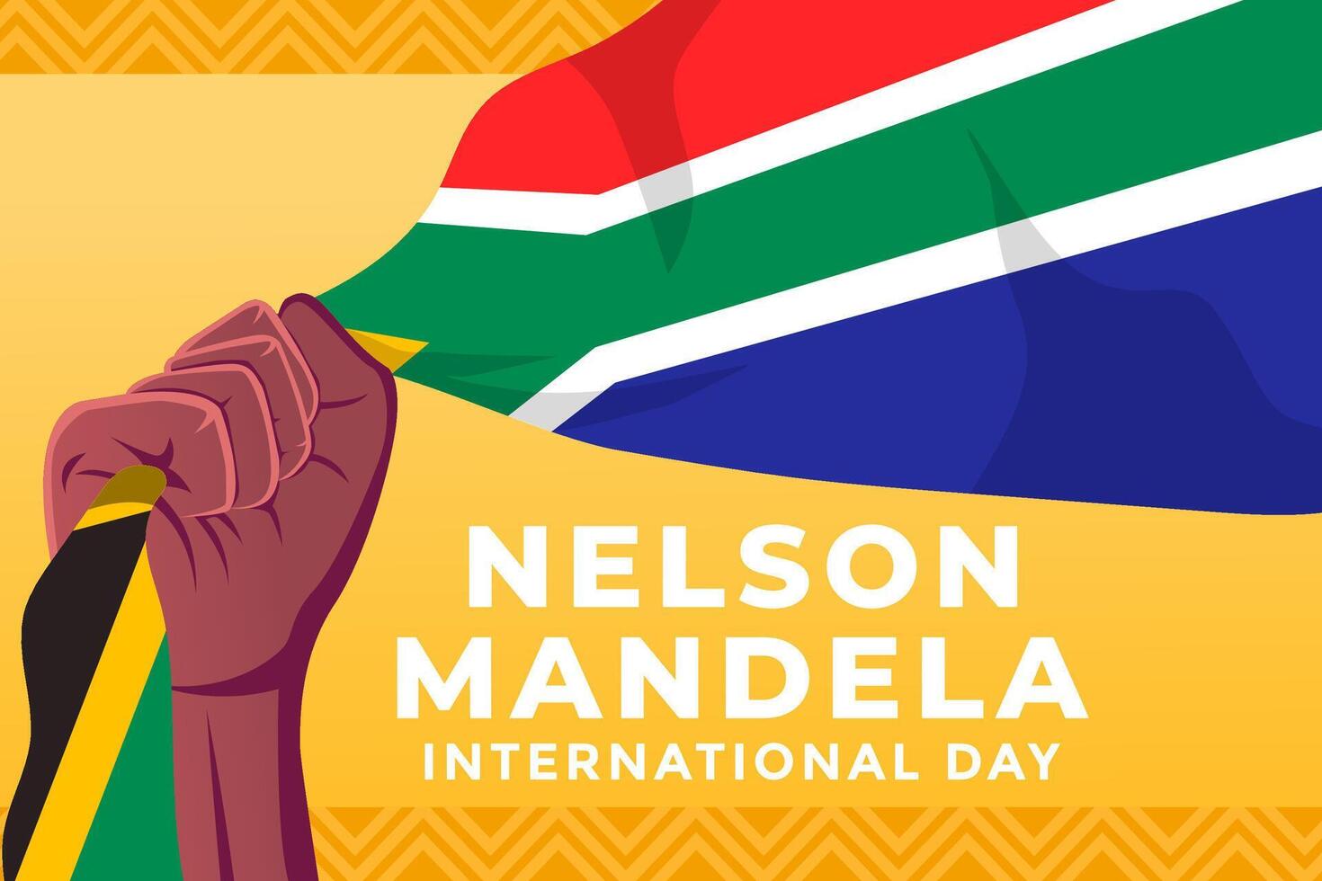 gradient nelson mandela international day background illustration vector