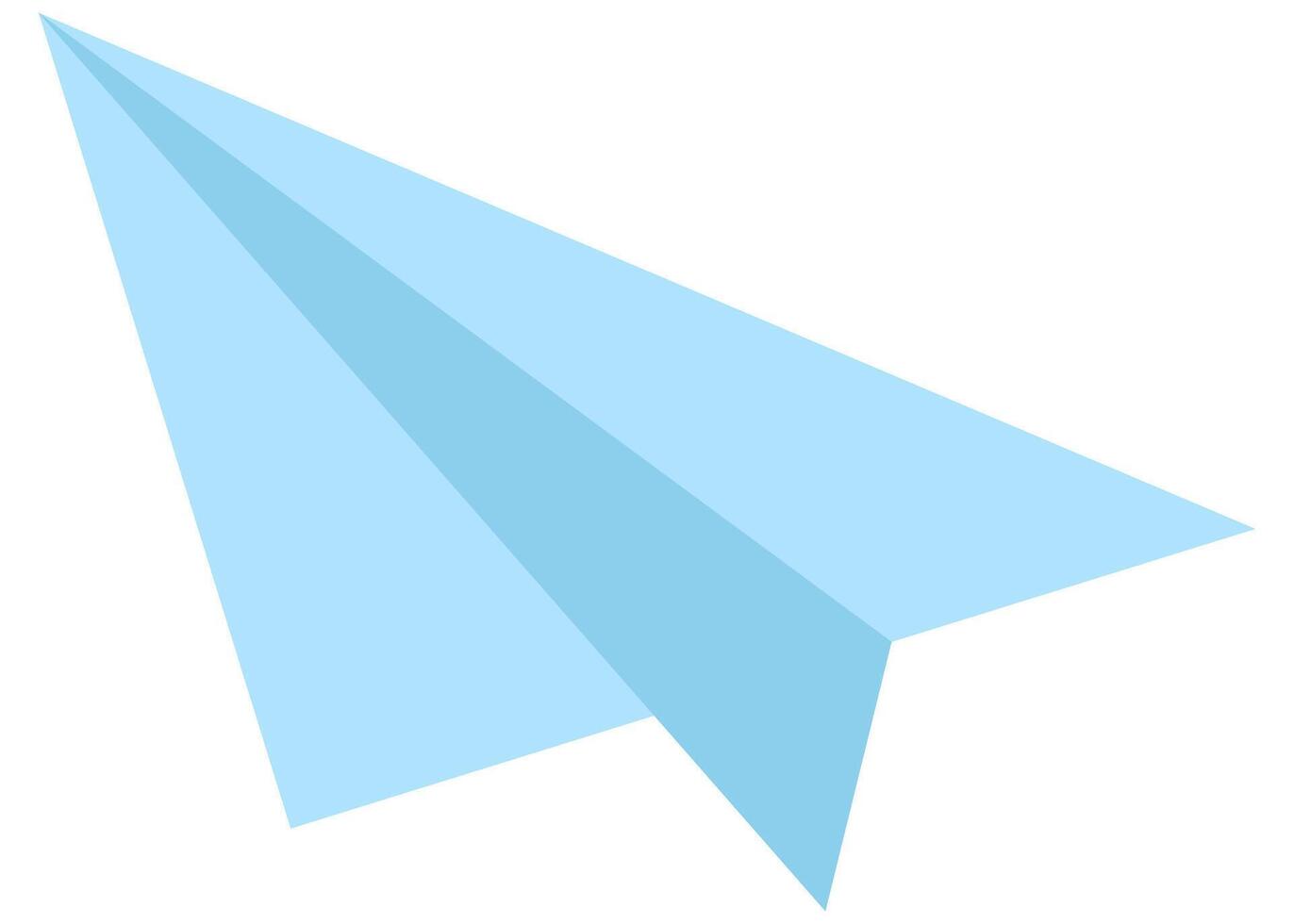 Paper plane isolated on white background. vector