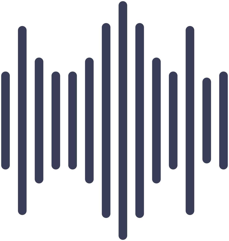 soundwave flat illustration icon template isolated on white background. vector