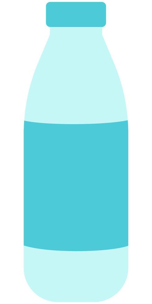 Simple water bottle in flat design illustration isolated on white background. vector