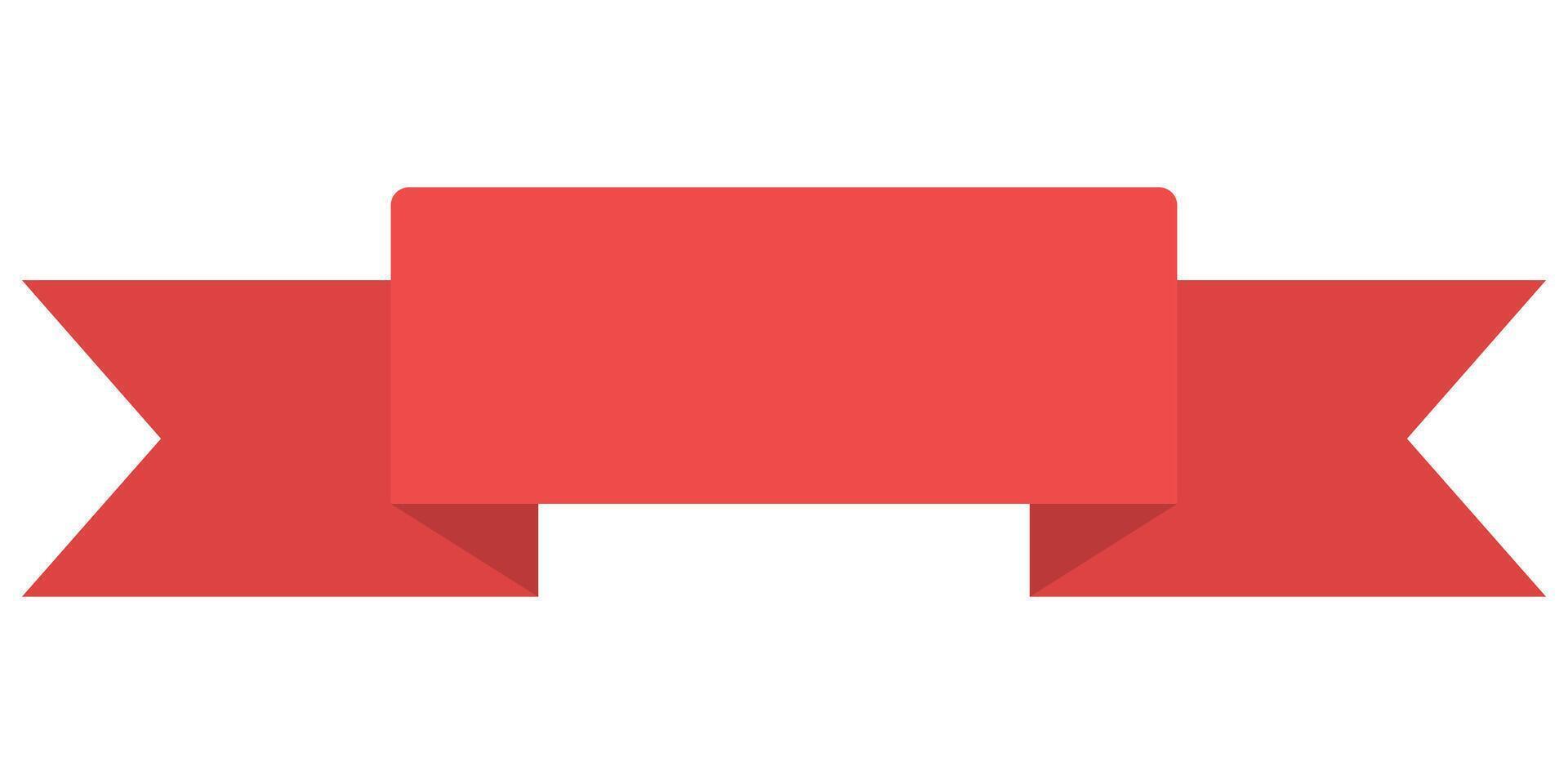 red ribbon isolated on white background. vector