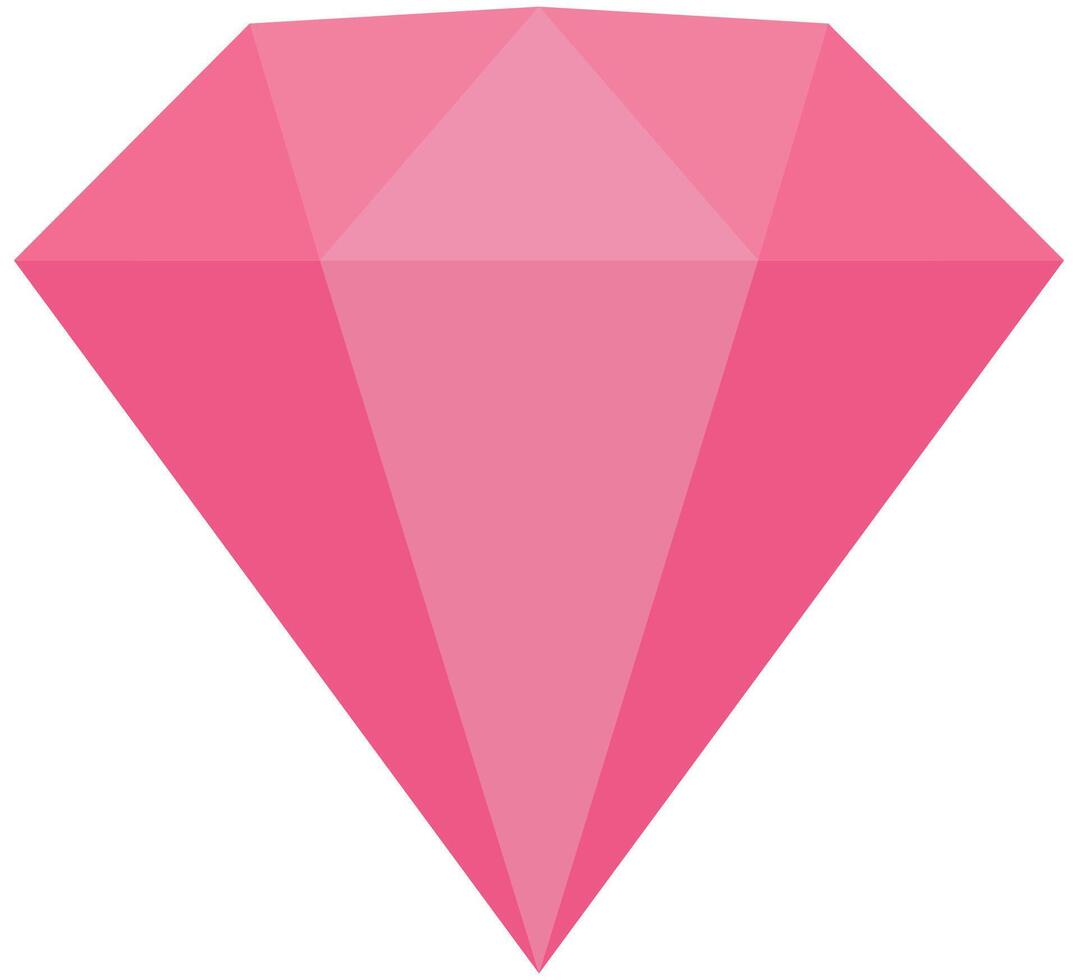 Diamond flat illustration isolated on white background. vector
