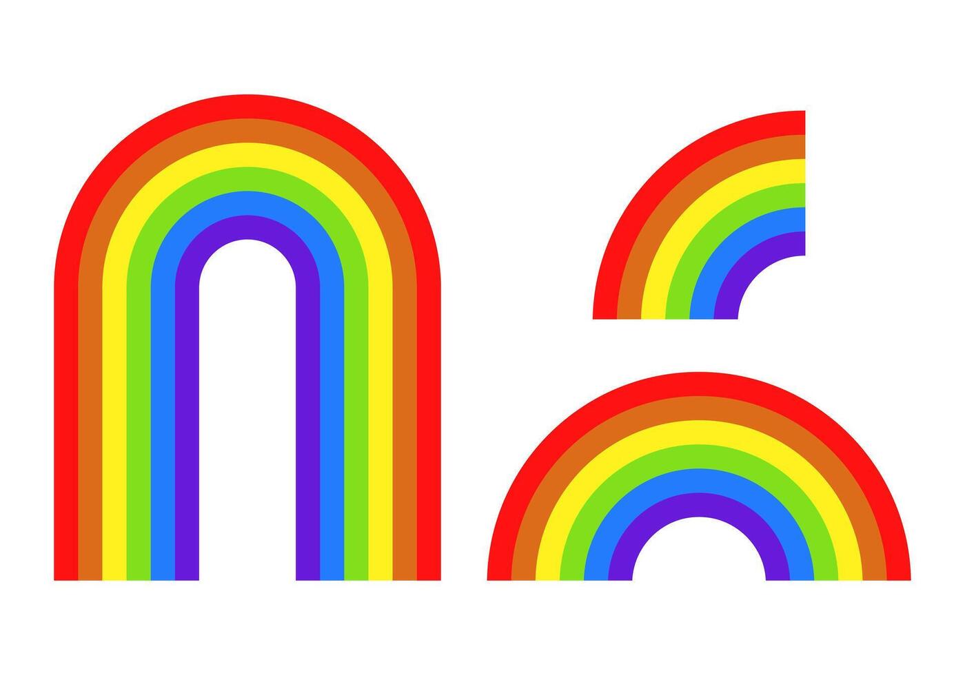 LGBT Concept Against Homosexual Discrimination. Illustration Set vector