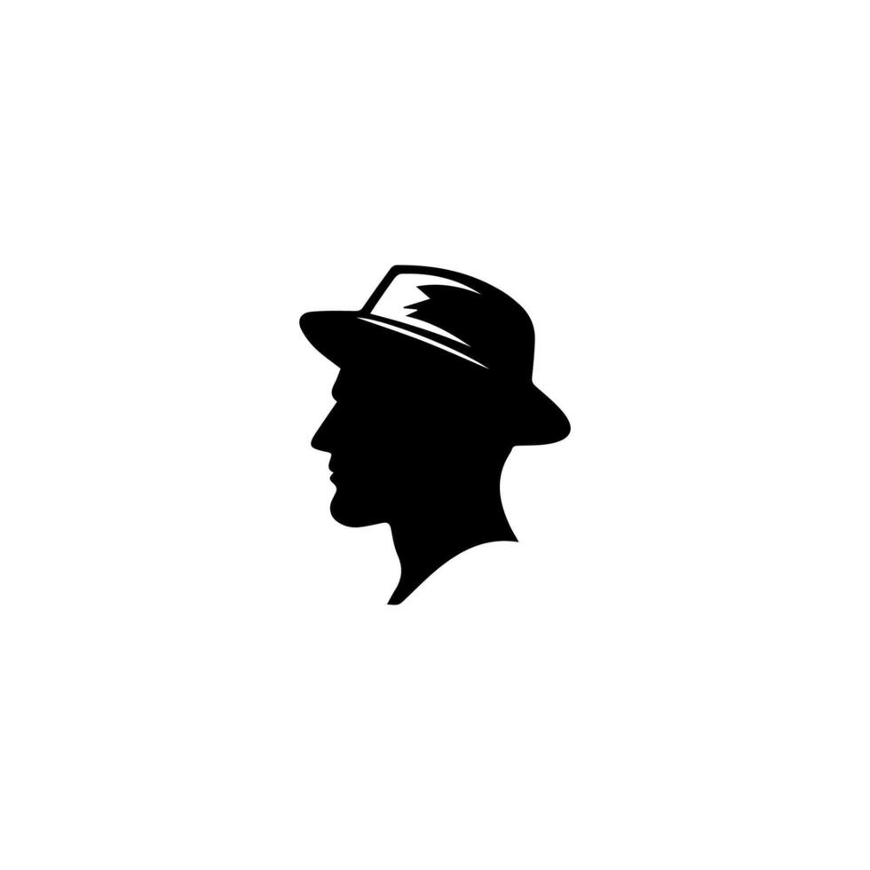 Man silhouette profile picture vector
