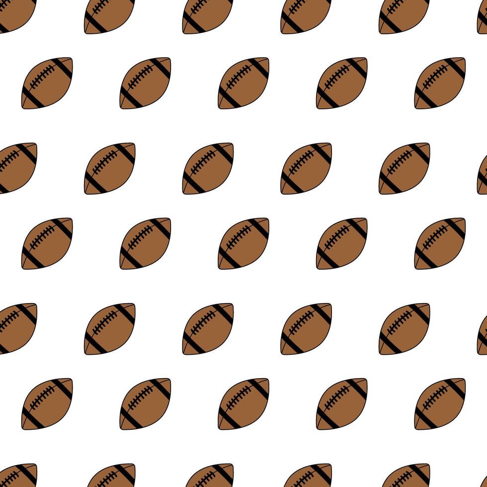 American Football Pattern. Sporty Design. Rugby Championship Graphic. Team Banner Background. Multi Sport Competition Art. vector