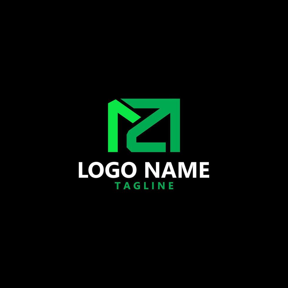 abstract initial letter MA cube logo design vector