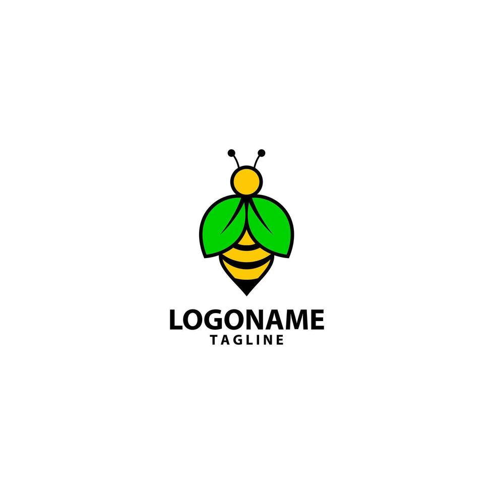 herbal honey logo design vector