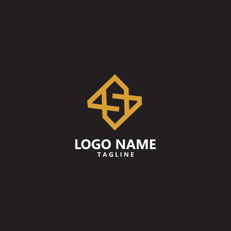 initial letter SZ modern logo design vector