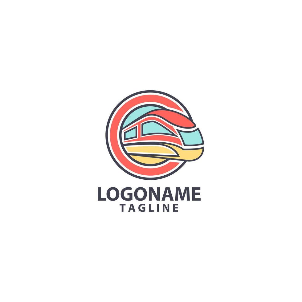 fast train logo design vector