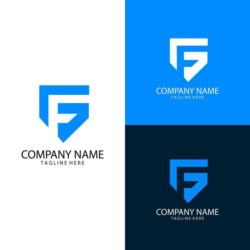 initial letter F isolated G modern logo design vector