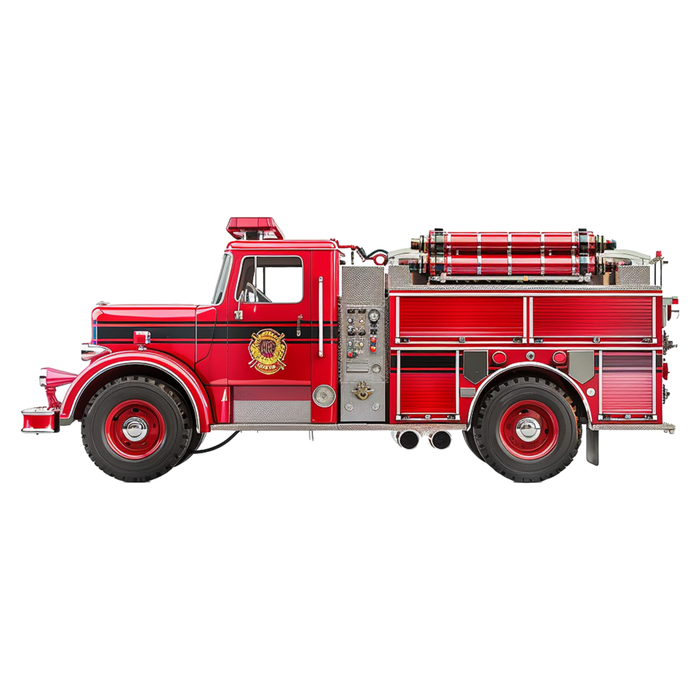 Fire engine isolated on transparent background png