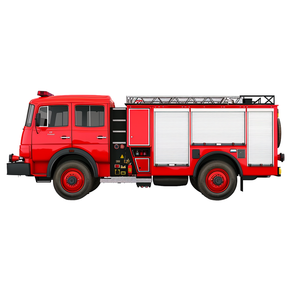 Fire engine isolated on transparent background png