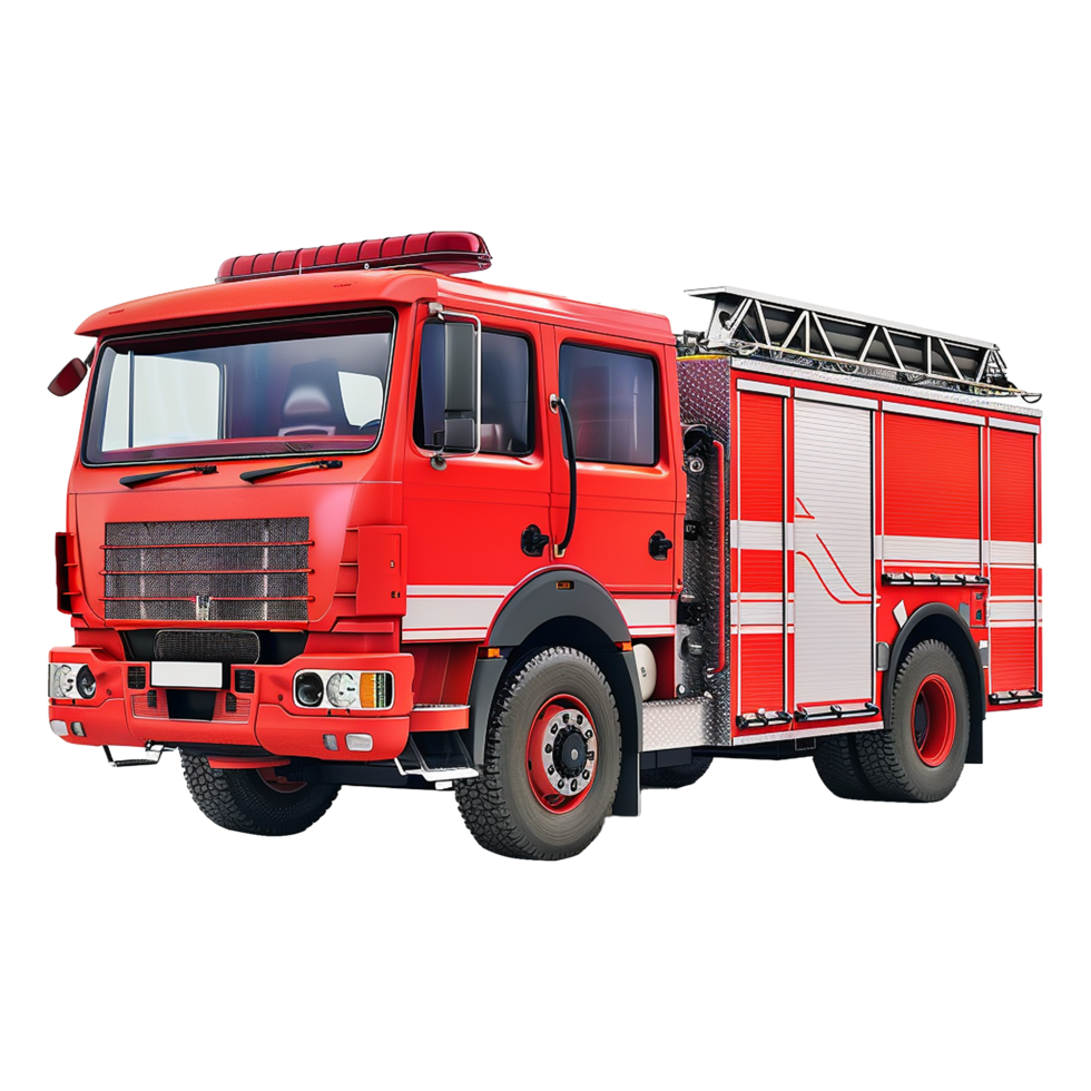 Fire engine isolated on transparent background png