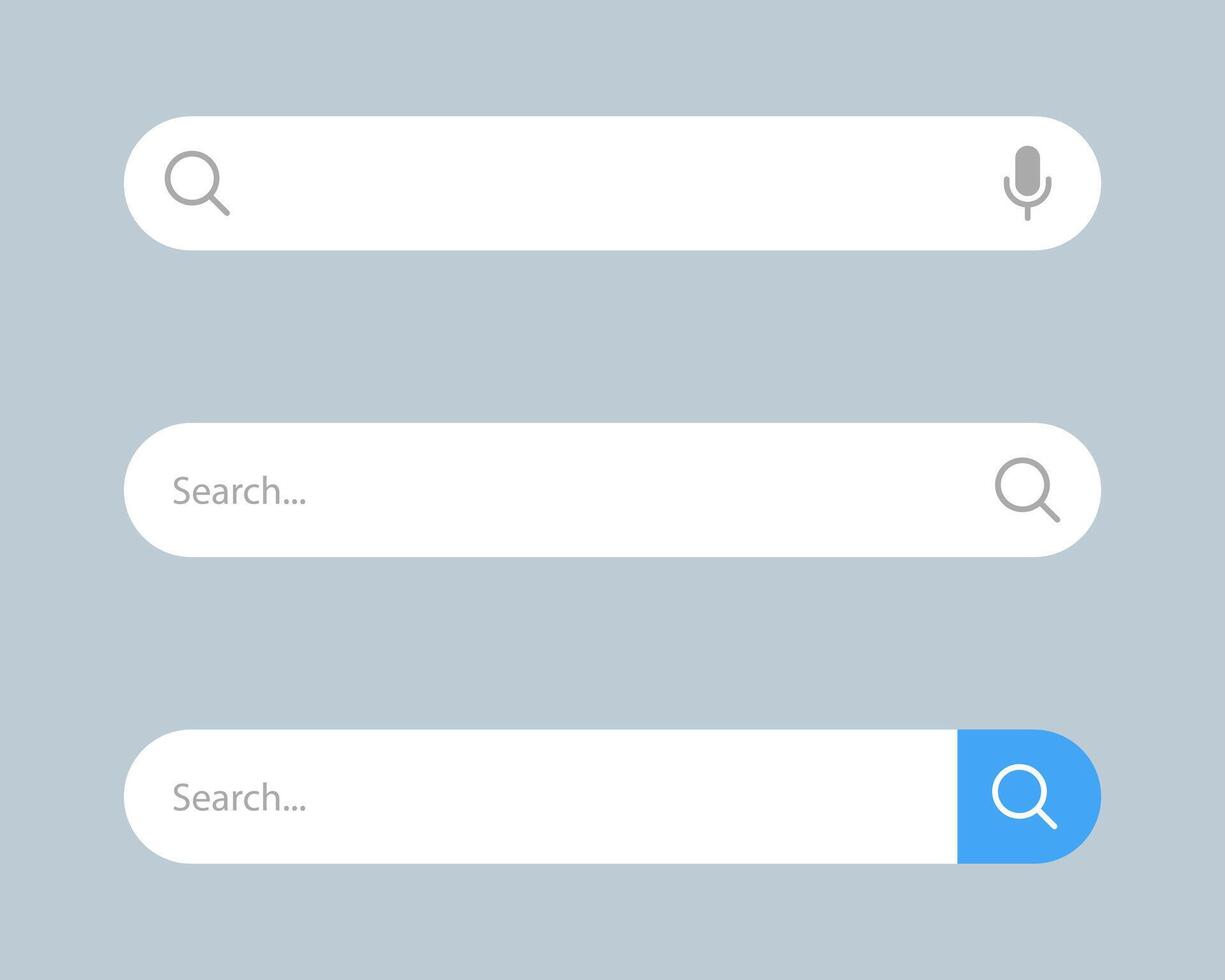Search bar icon in flat design. Browsing concept vector