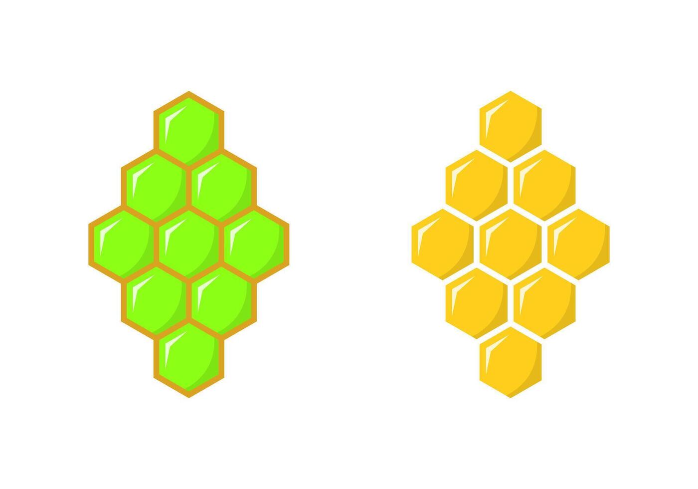 Honeycomb bee icon in flat style. Polygon beehive concept vector
