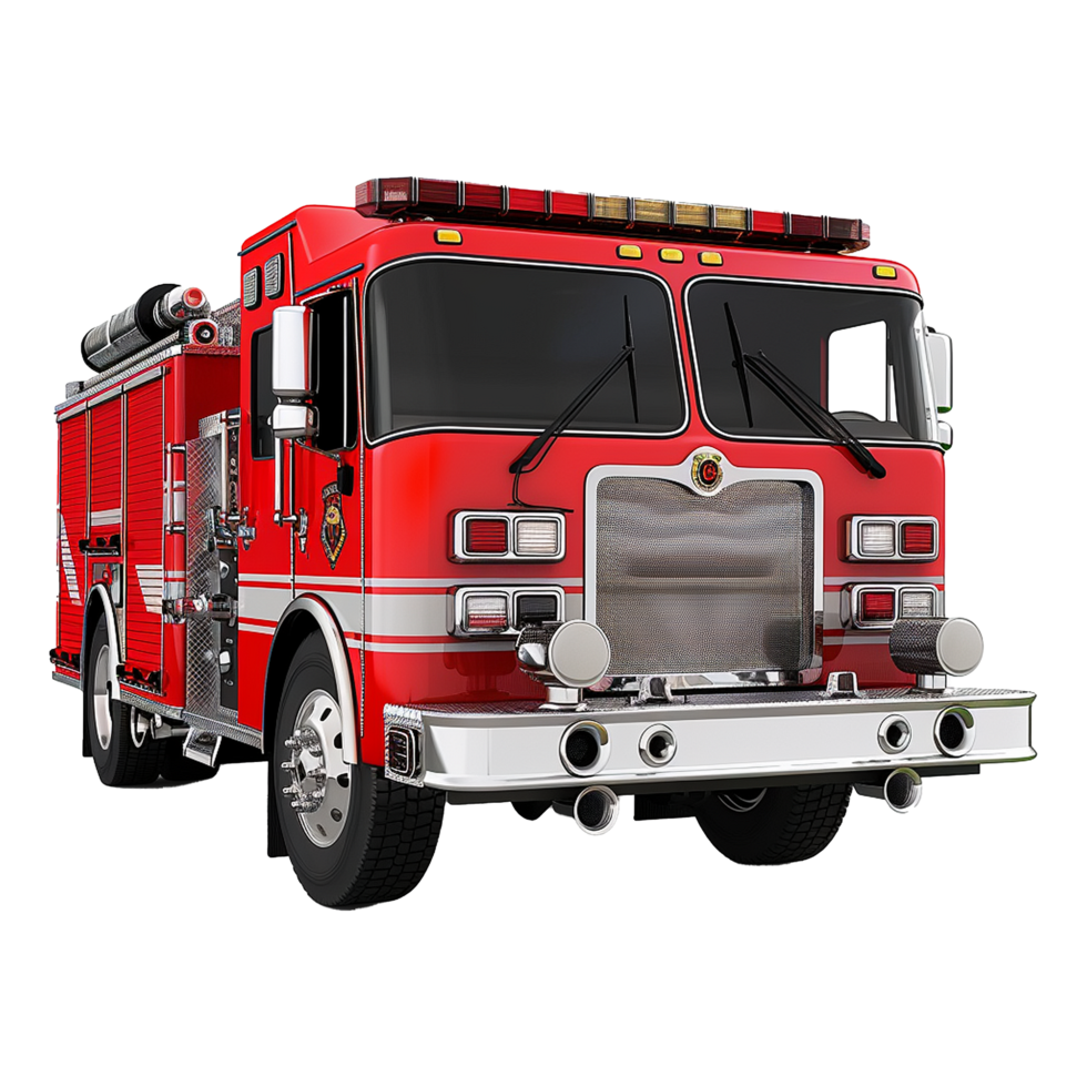 Fire engine isolated on transparent background png