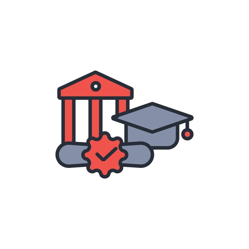 Diploma icon. .Editable stroke.linear style sign for use web design,logo.Symbol illustration. vector