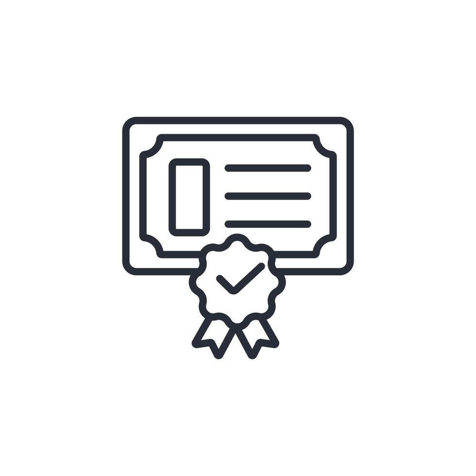 license icon. .Editable stroke.linear style sign for use web design,logo.Symbol illustration. vector