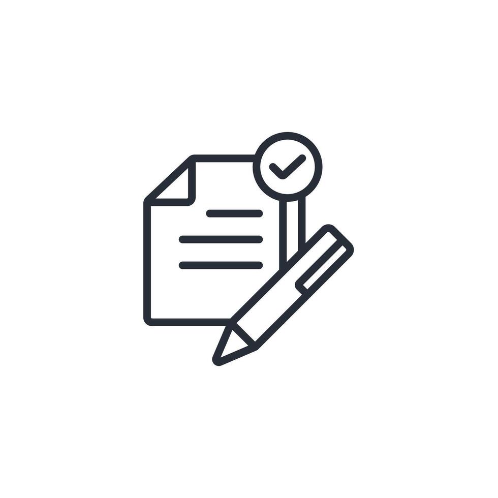 agreement icon. .Editable stroke.linear style sign for use web design,logo.Symbol illustration. vector