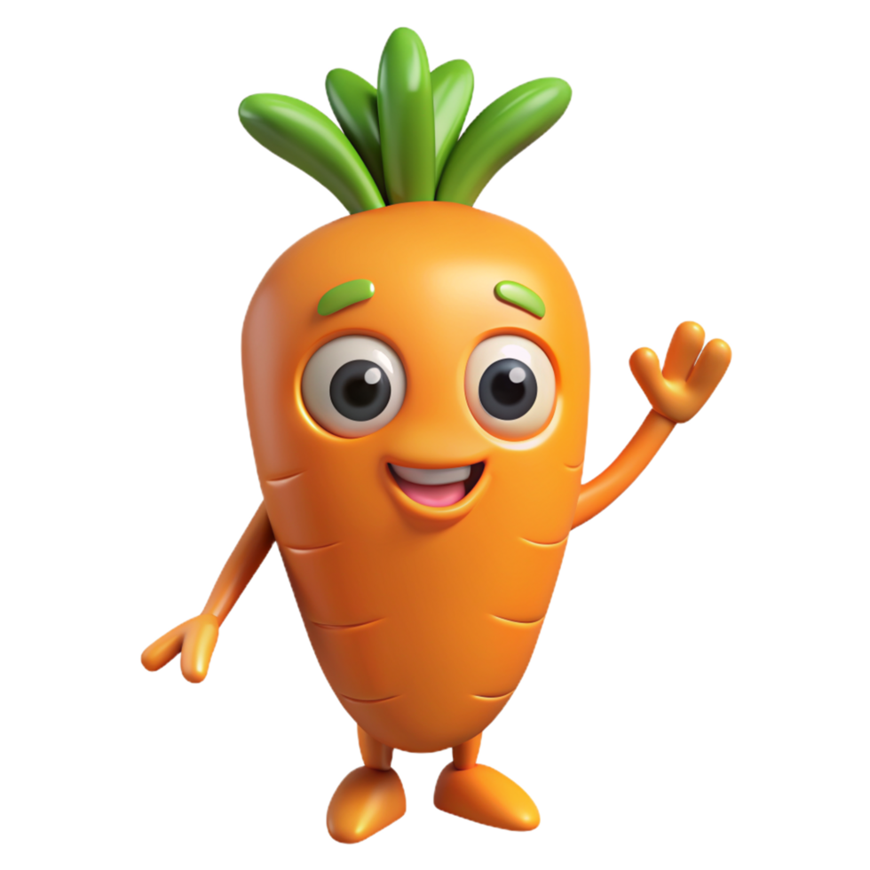 Carrot Mascot 3d Element png
