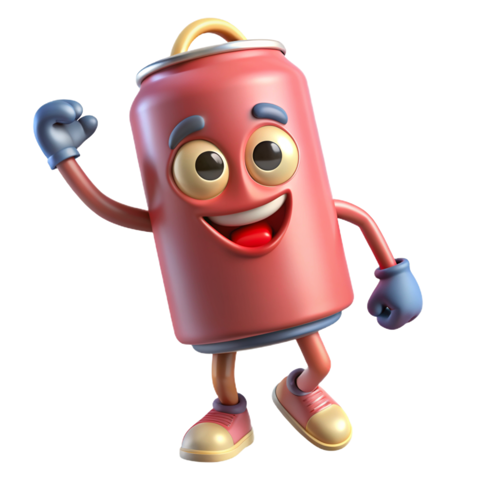 Soda Can Mascot 3d Design png