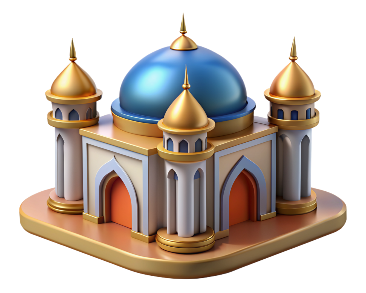 Mosque 3d Render png