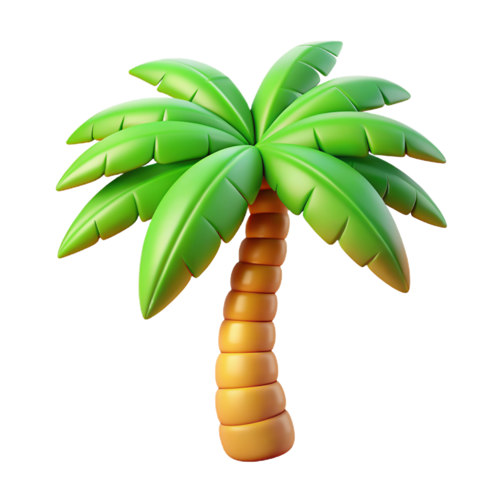 Beach Palm Tree 3d Element png