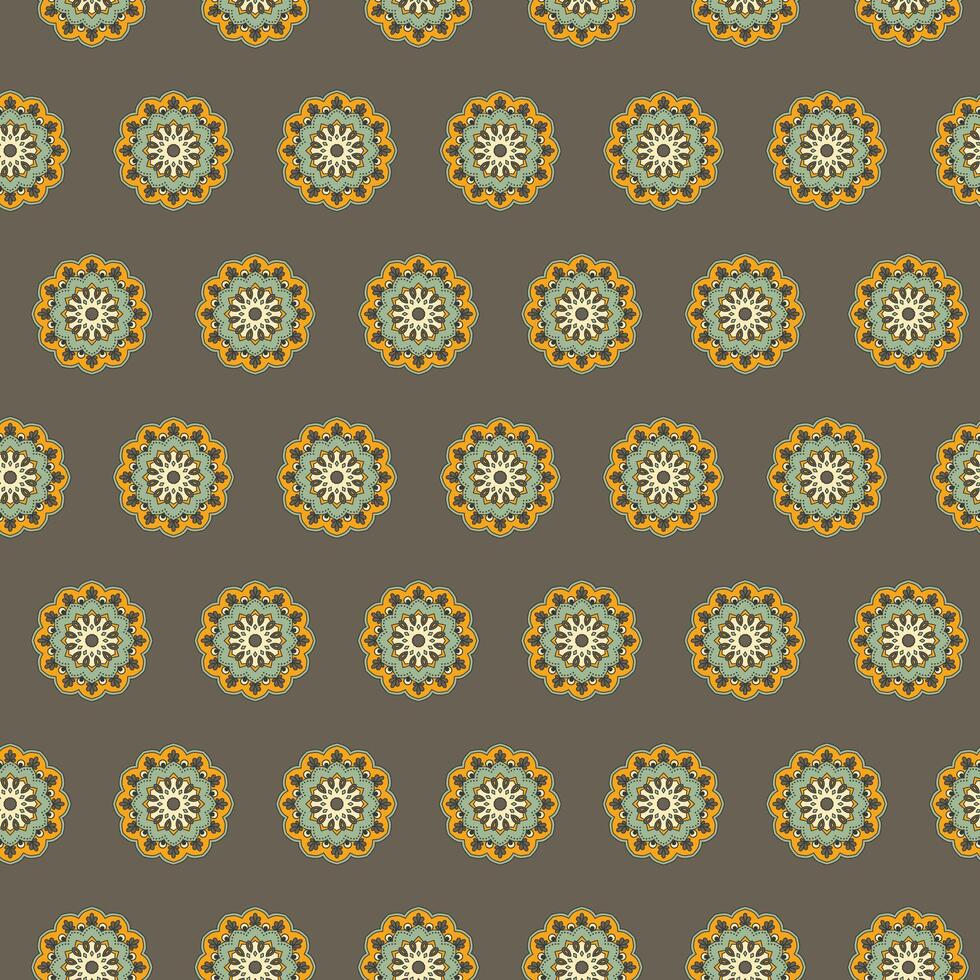 Seamless Hand Drawn Mandala Pattern vector
