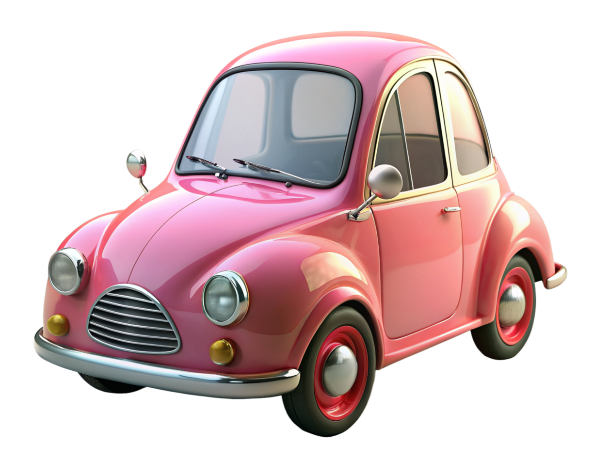 Cute Wedding Car 3d Object png