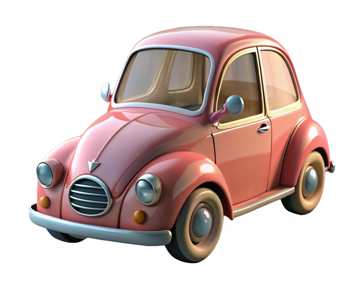 Cute Wedding Car 3d Graphic png