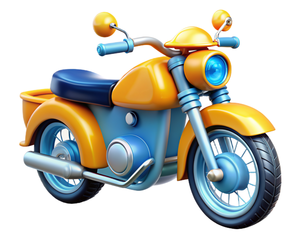 Antique Motorcycle 3d Element png