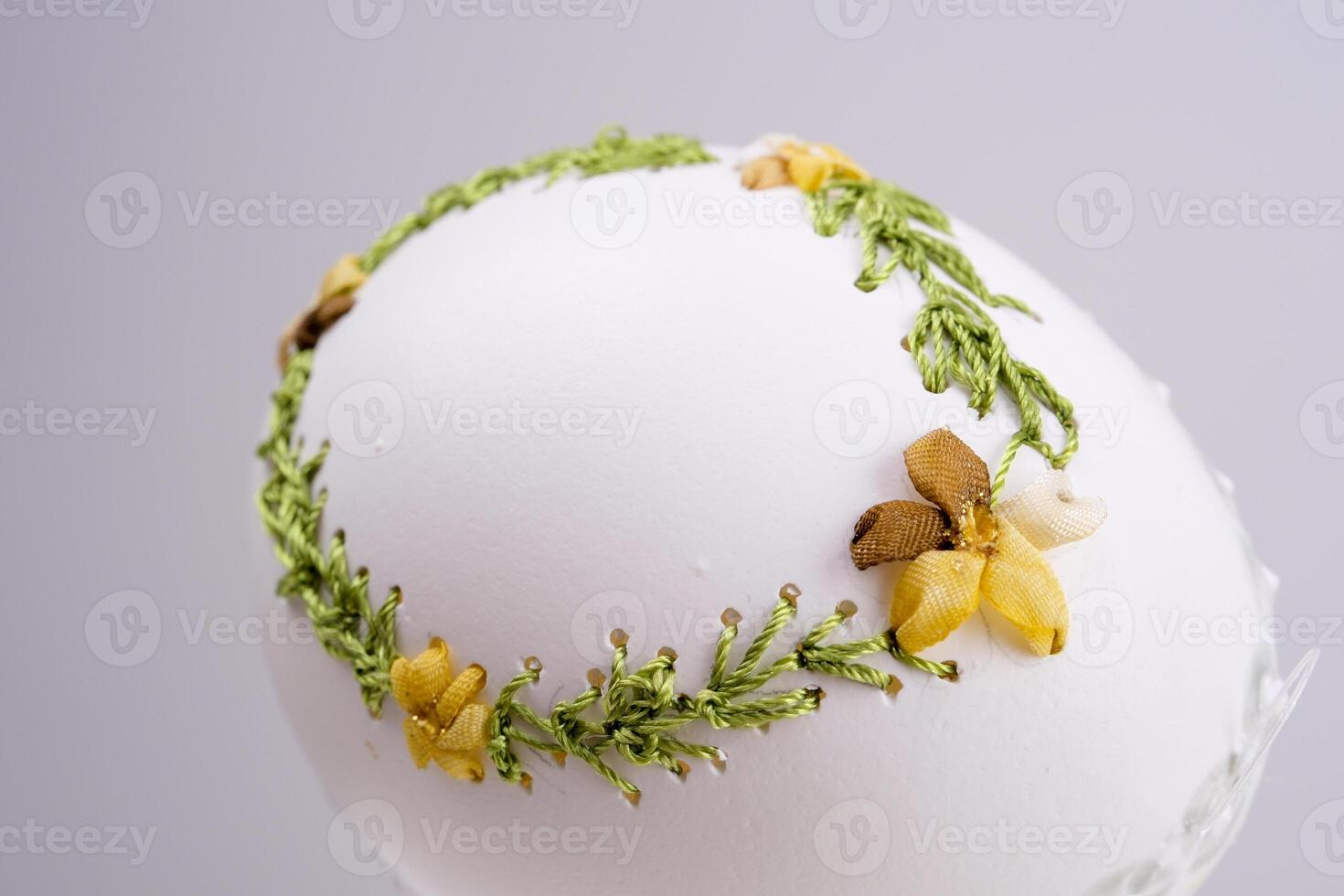 Easter egg Collection of colourful hand painted decorated easter eggs on white background cutout file. Pattern and floral set. Many different design. Mockup template for artwork design photo