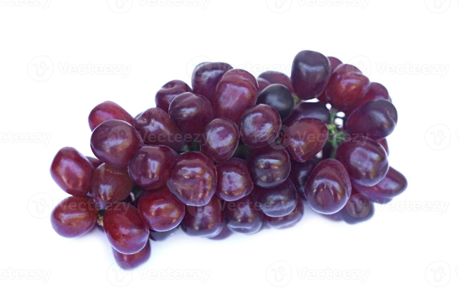 Bunch of fresh seedless red grapes, fruits , white background. Concept, Healthy eating. Agricultural crops. photo