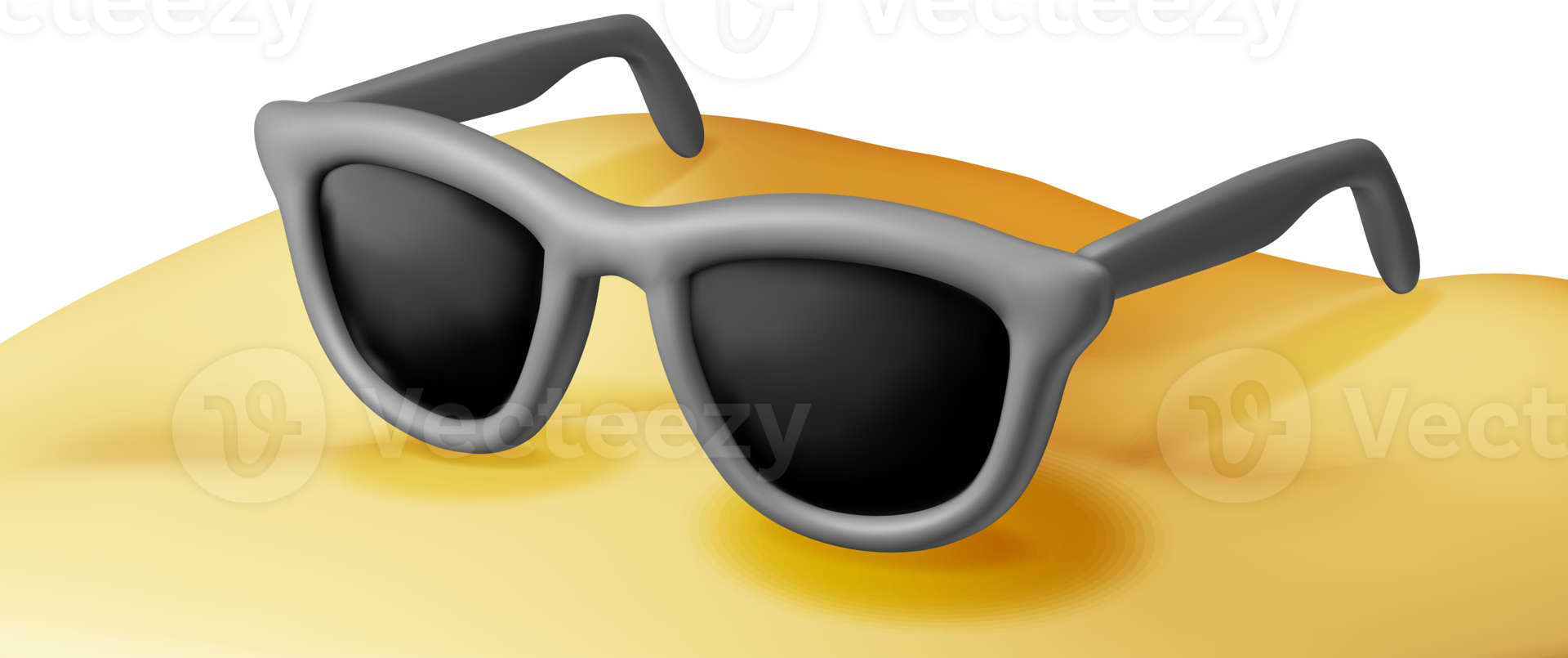 3d Black Sunglasses in Sand png
