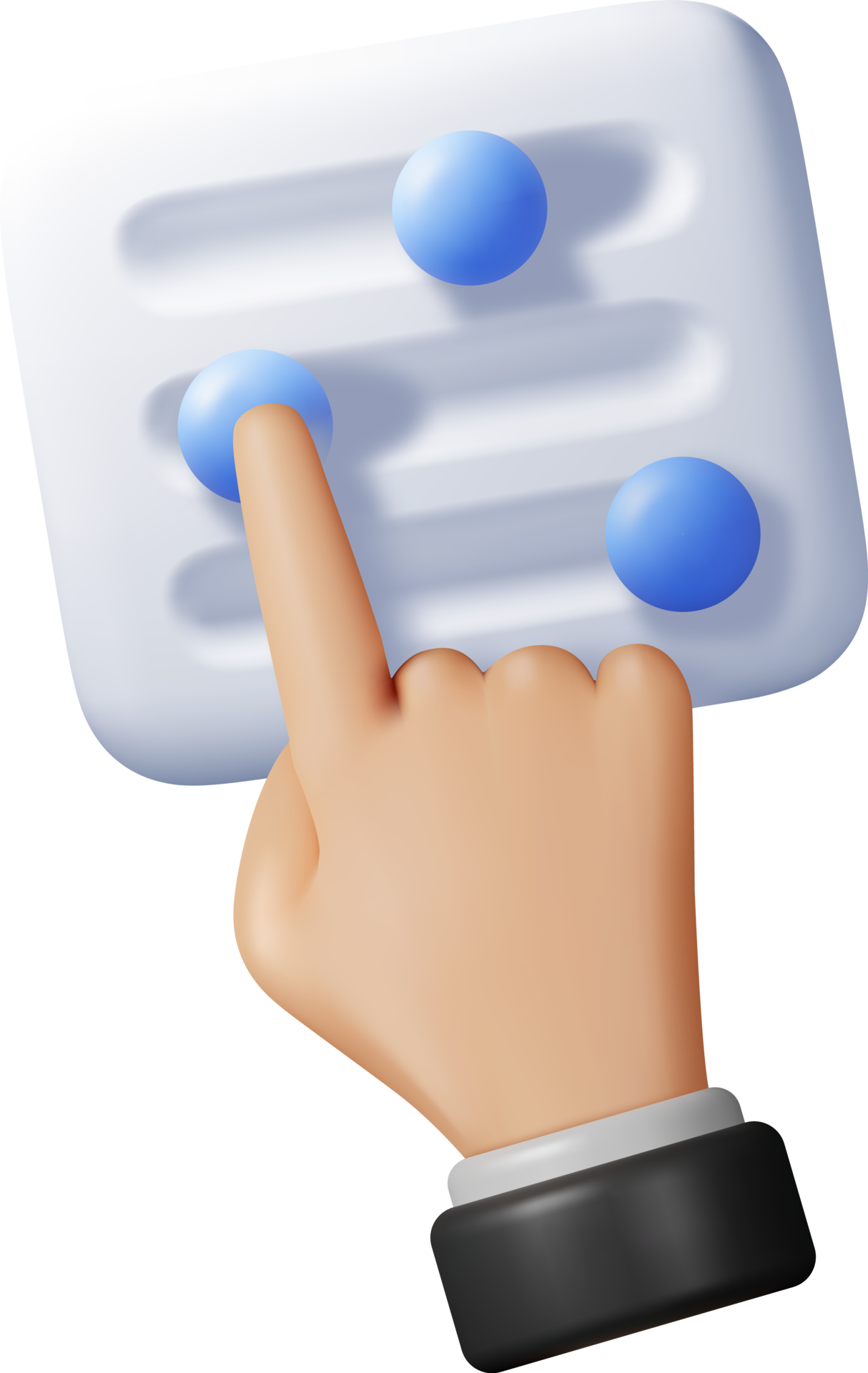 3D filter button and hand 45982601 PNG