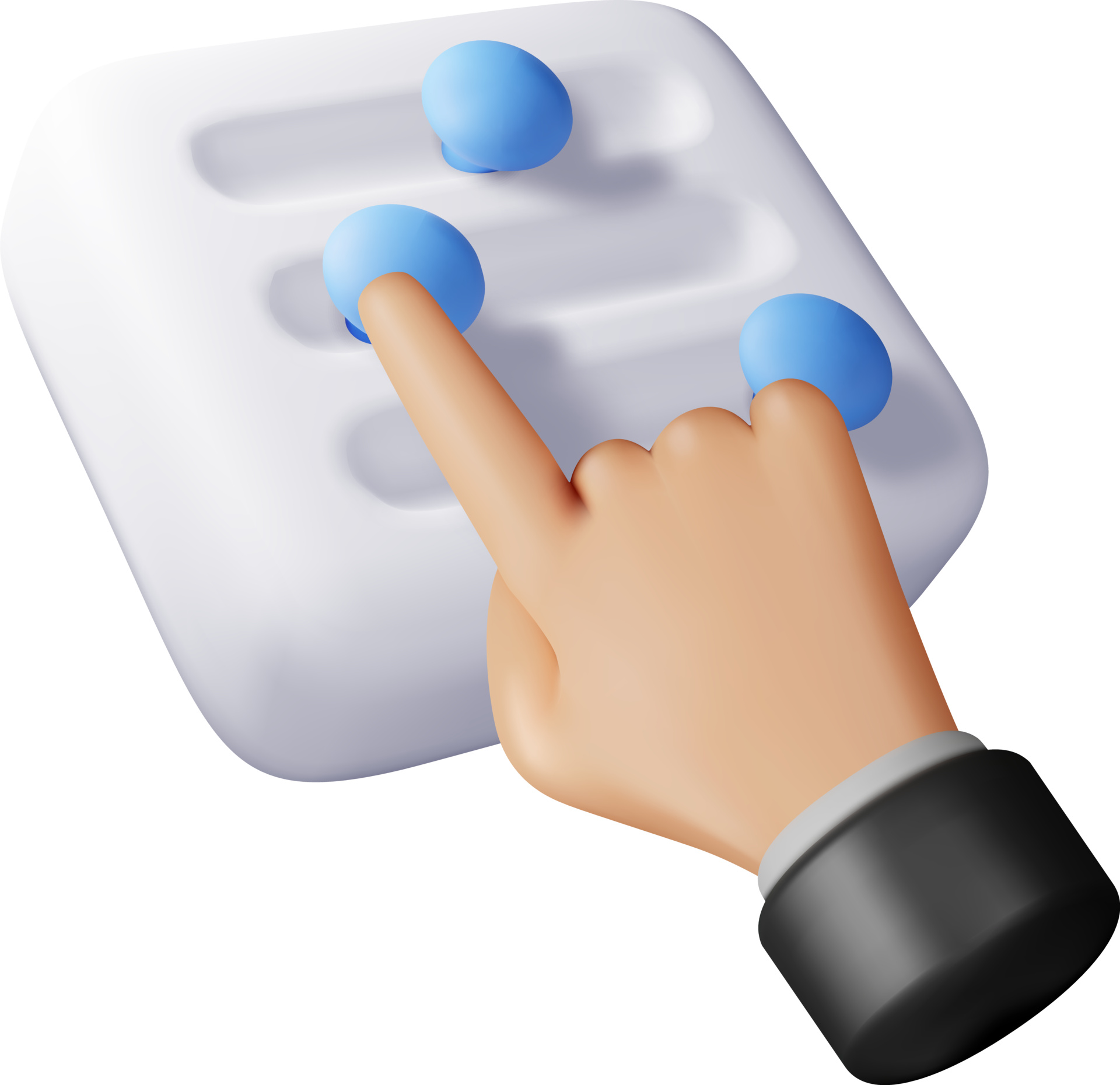 3D filter button and hand 45982609 PNG