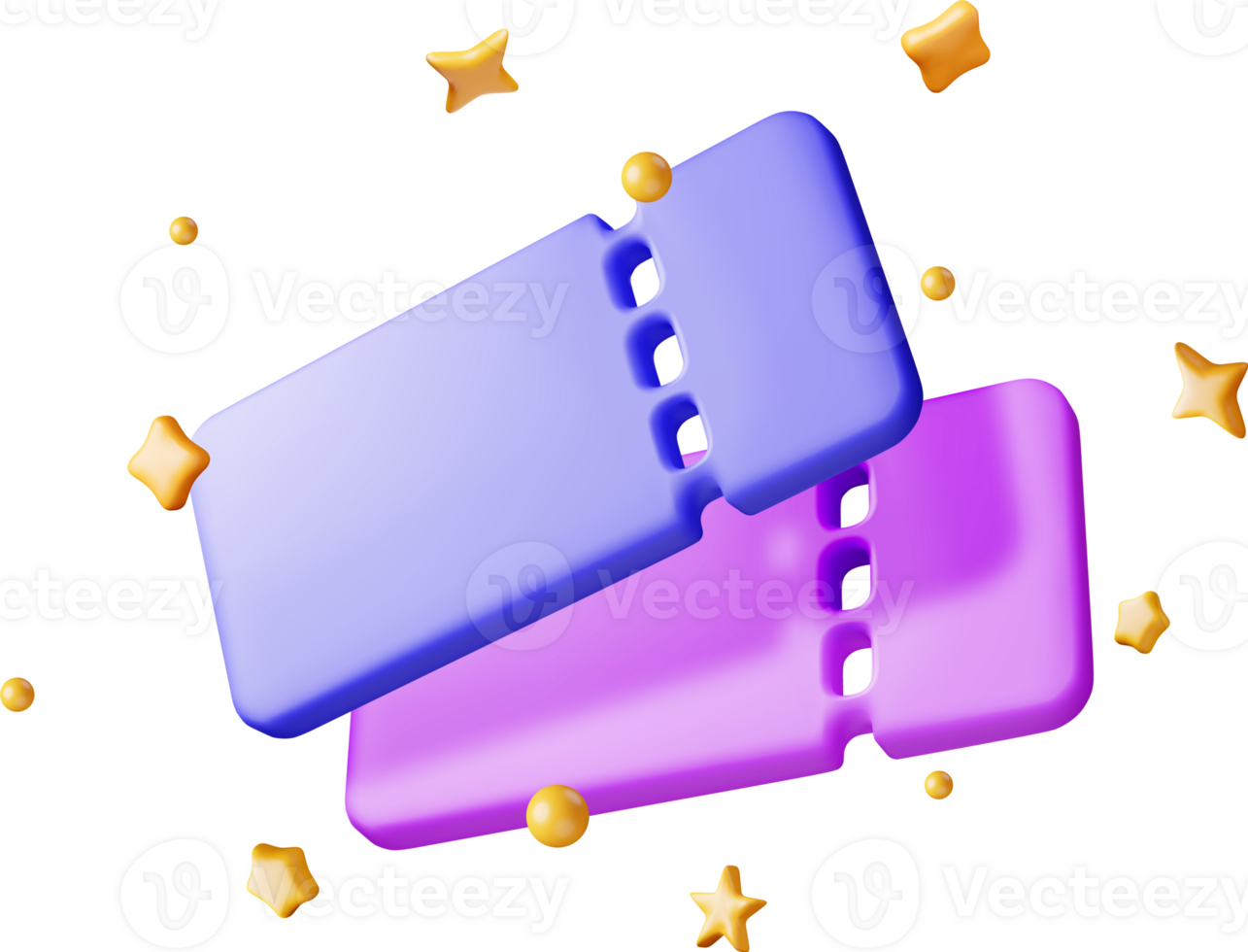 3d coupon with empty space and confetti png