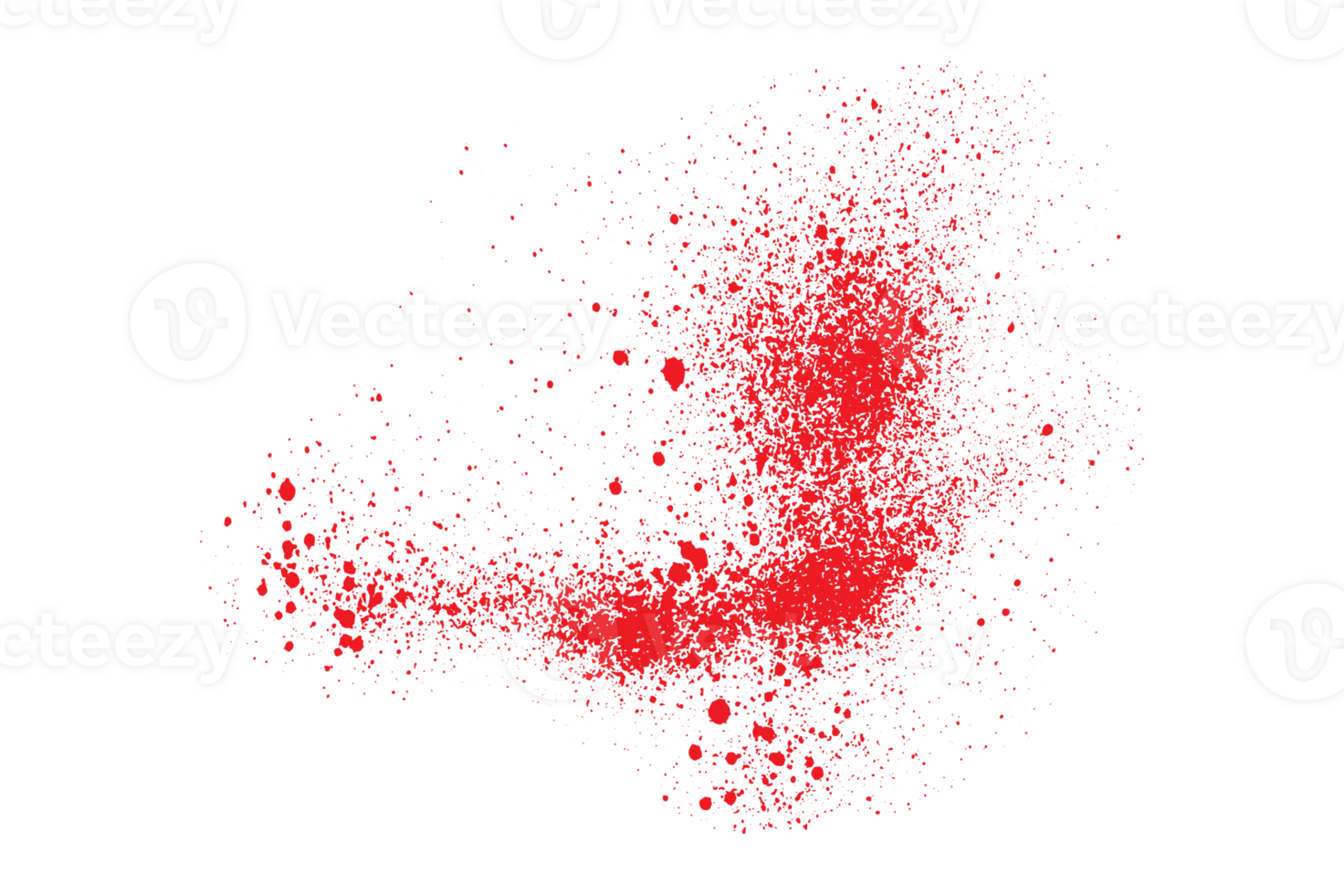 Brushstroke red color blood paint splatter png